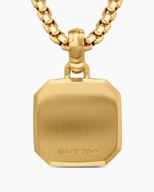 Womens Petrvs® Horse Amulet in 18K Yellow Gold with Mother of Pearl and Diamonds, 16.4mm