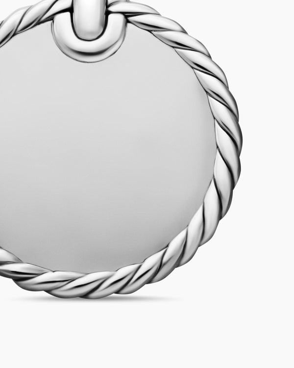 DY Elements® Disc Pendant in Sterling Silver with Diamonds, 18mm