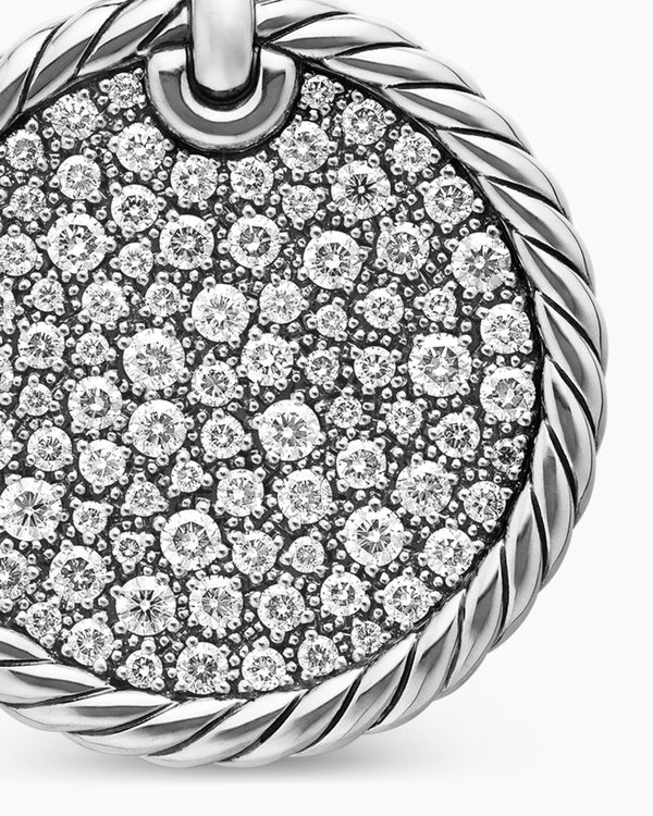 DY Elements® Disc Pendant in Sterling Silver with Diamonds, 24mm