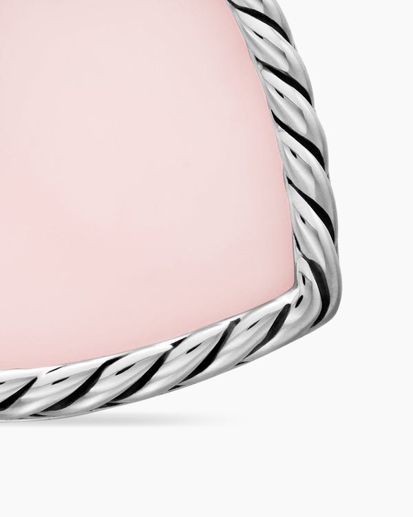 Amulette cœur DY Elements® en argent sterling avec opale rose et diamants, 18,7 mm