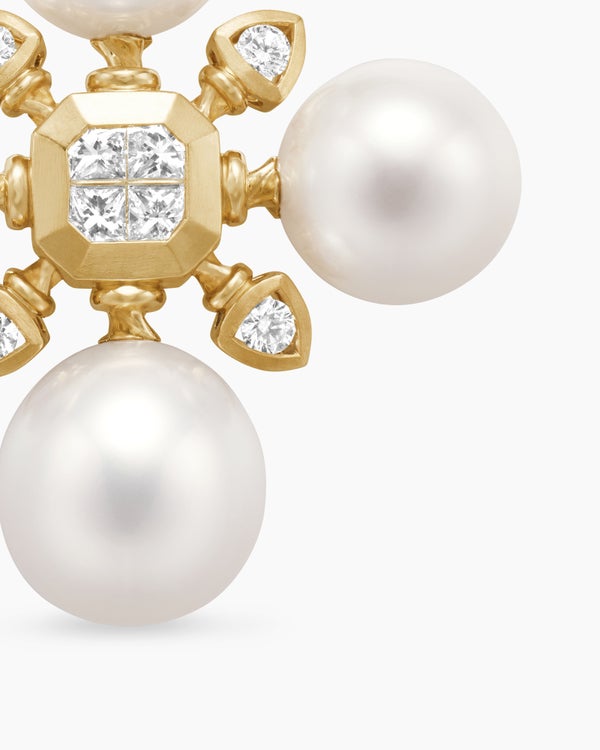 Renaissance® Pearl Pendant in 18K Yellow Gold with Pearls and Diamonds, 42.7mm