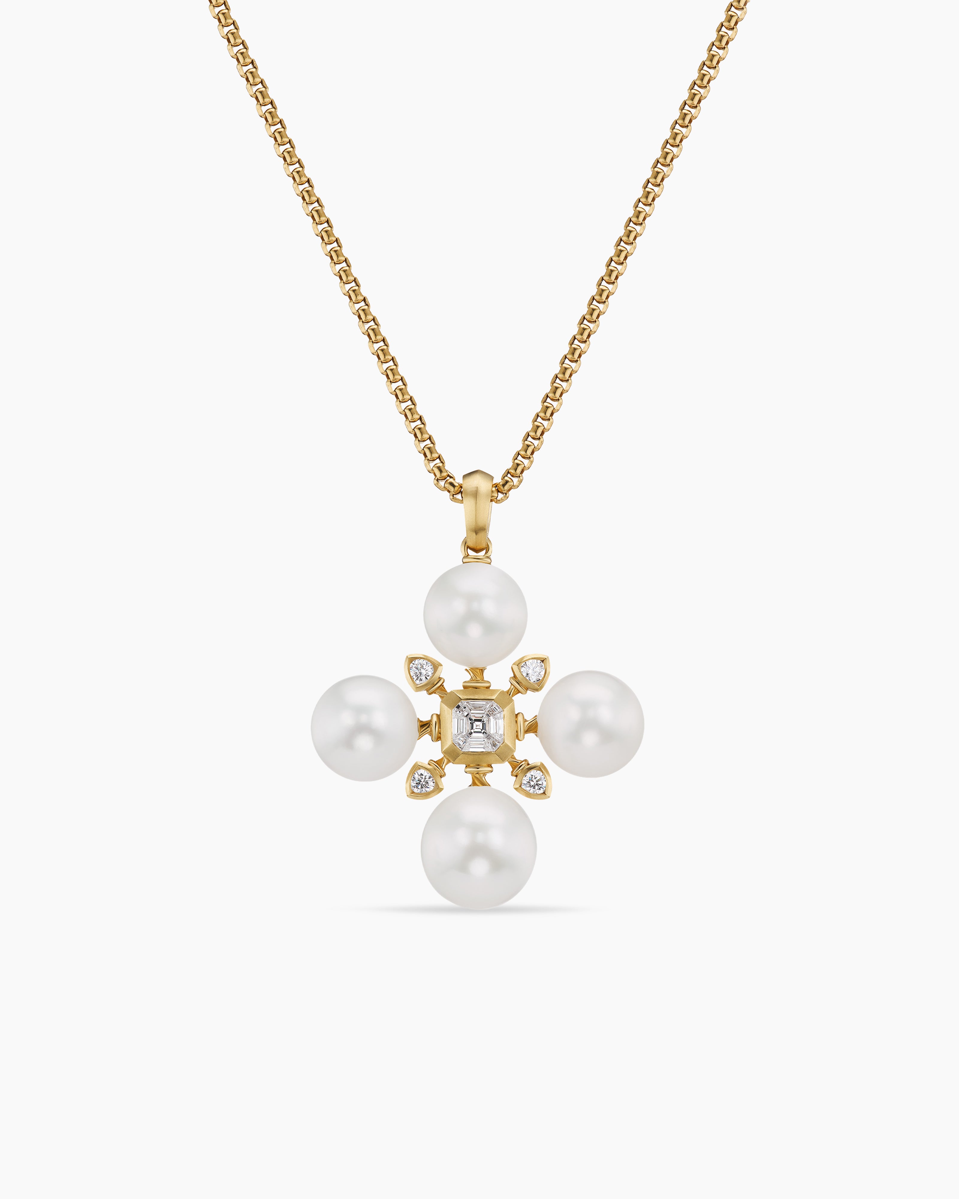 Lucky 7 Dangling Pearl Station Necklace | White Semi-Round Freshwater –  Bourdage Pearls