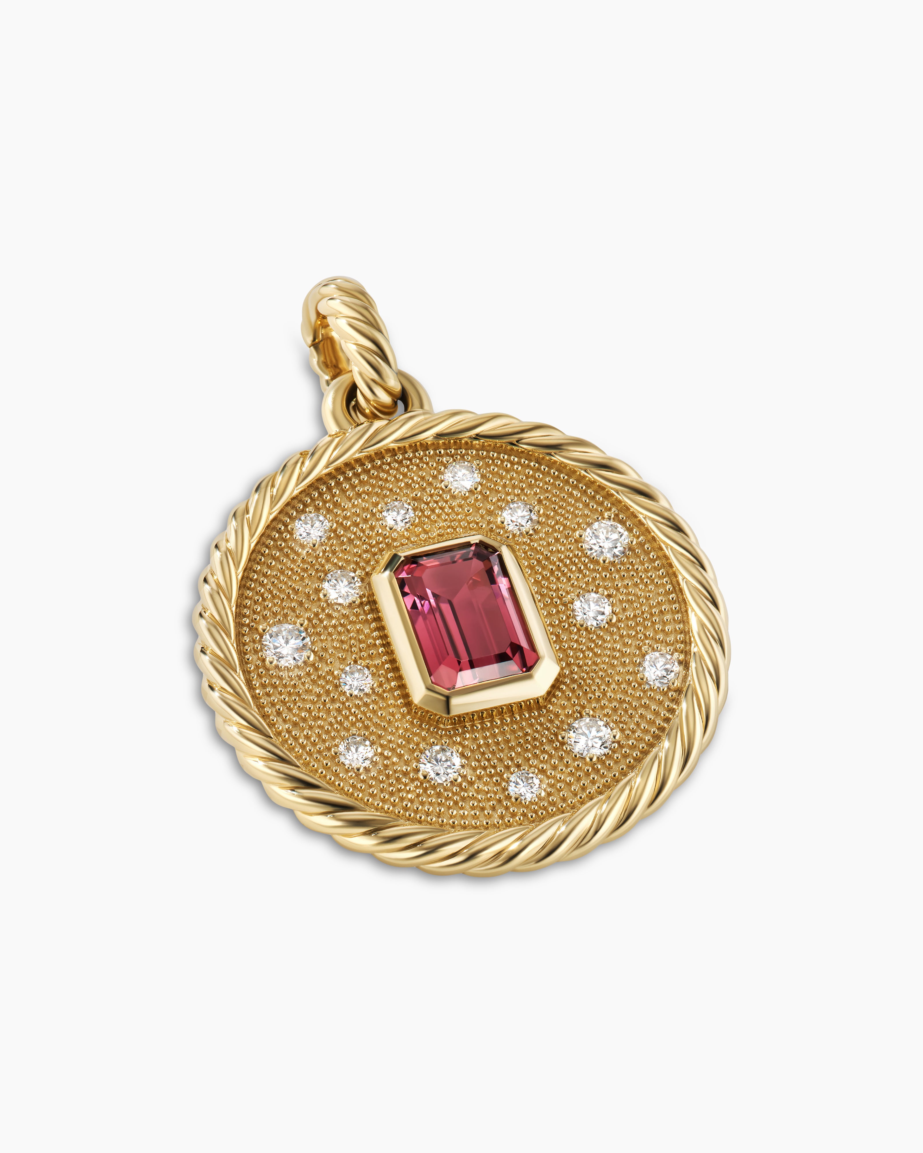 DY Elements® Moonlight Pendant in Yellow Gold with Pink Tourmaline