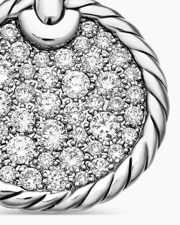 DY Elements® Disc Pendant in Sterling Silver with Diamonds, 14mm