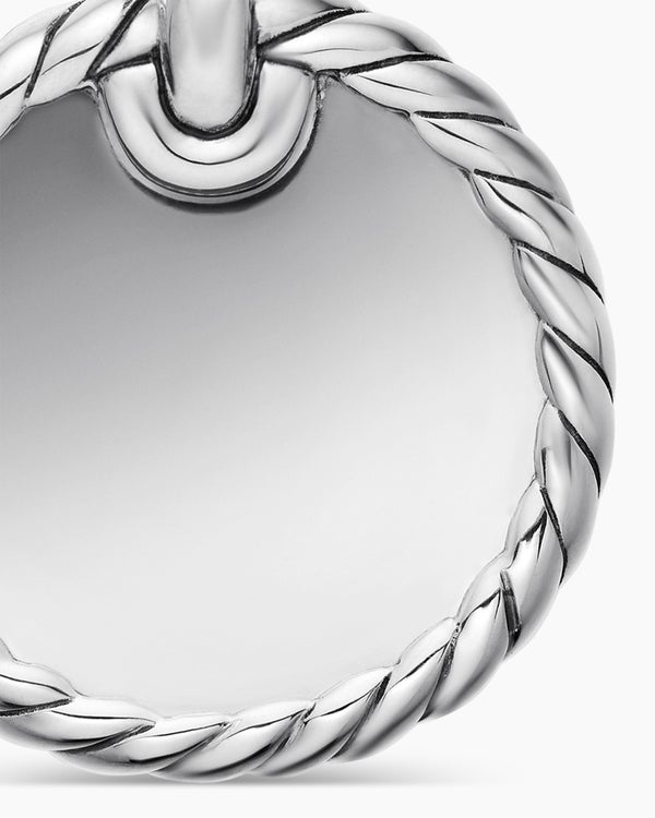 DY Elements® Disc Pendant in Sterling Silver with Diamonds, 14mm