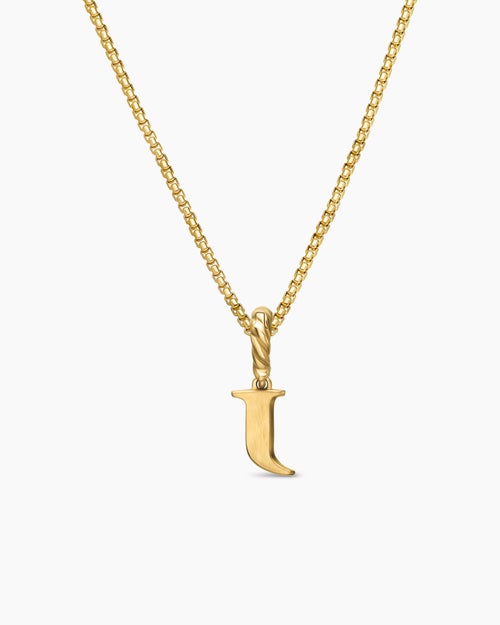 Womens Pavé Initial Pendant in 18K Yellow Gold with Diamond J
