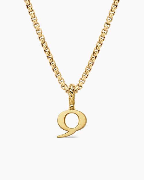 Womens Pavé Initial Pendant in 18K Yellow Gold with Diamond Q