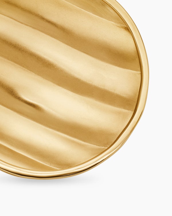 Cable Edge® Pendant in 18K Yellow Gold with Diamonds, 37mm