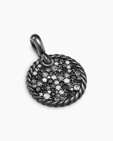 DY Elements® Color Pendant in Blackened Silver with Diamonds, 30mm
