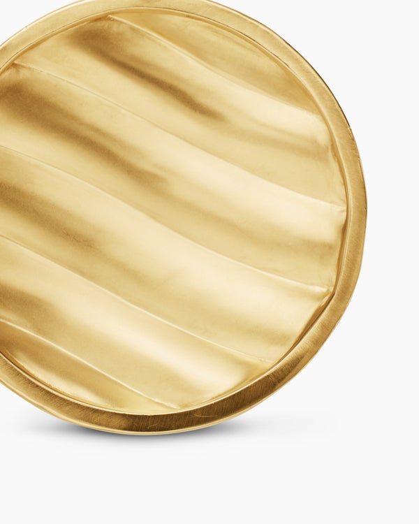 Cable Edge® Pendant in 18K Yellow Gold with Diamonds, 37mm