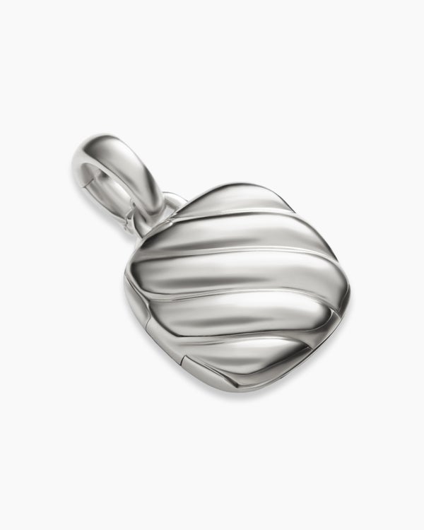 Médaillon Sculpted Cable en argent sterling, 22,5 mm