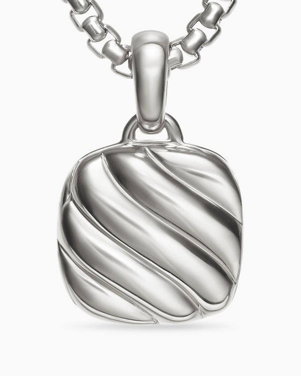 Médaillon Sculpted Cable en argent sterling, 22,5 mm