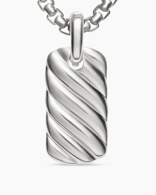 Médaille torsade sculptée de petite taille en argent massif, 24 mm