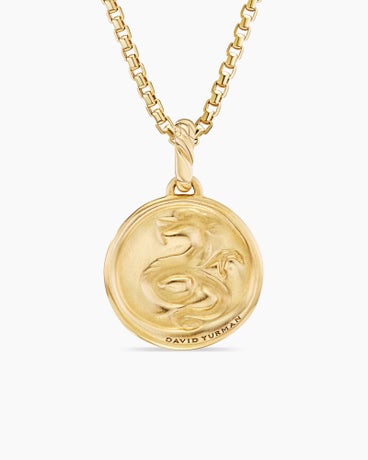 Dragon Amulet in 18K Yellow Gold with Diamonds