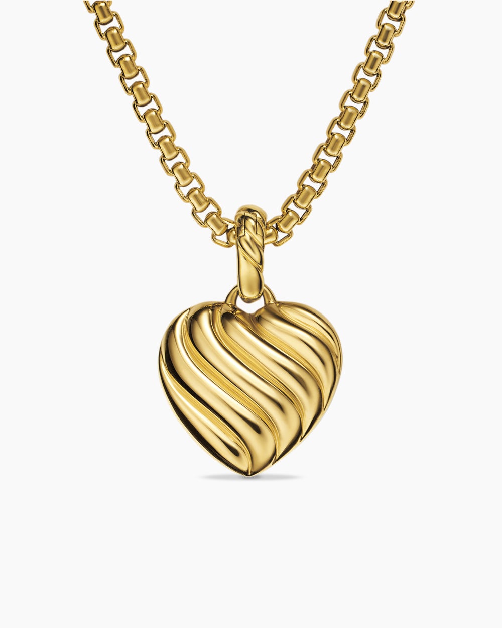 Amulette avec cœur bouffant en or jaune 18 carats avec diamants, 17 mm femmes