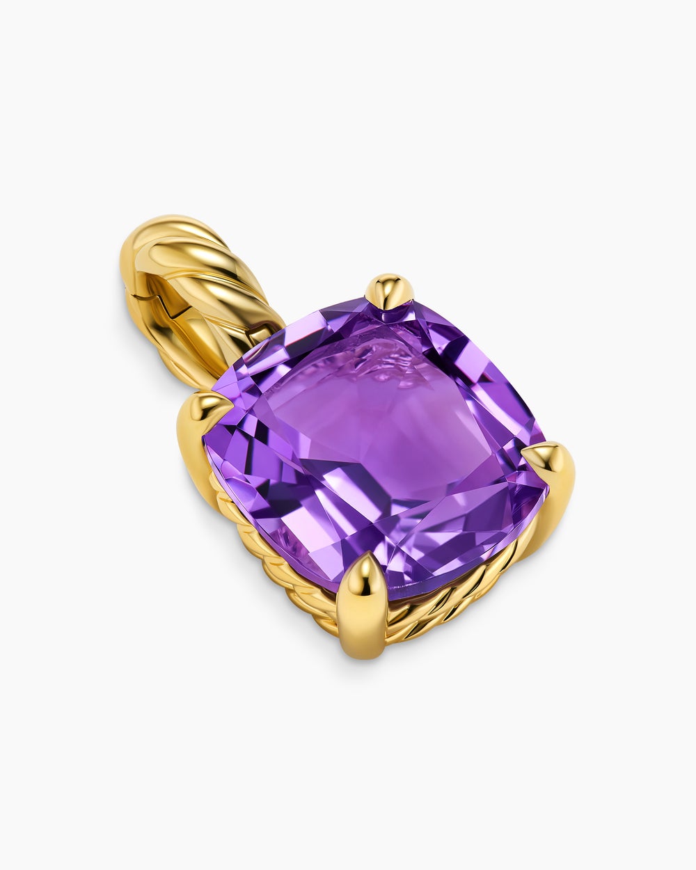 Womens DY Marbella™ Pendant in 18K Yellow Gold with Amethyst, 12mm