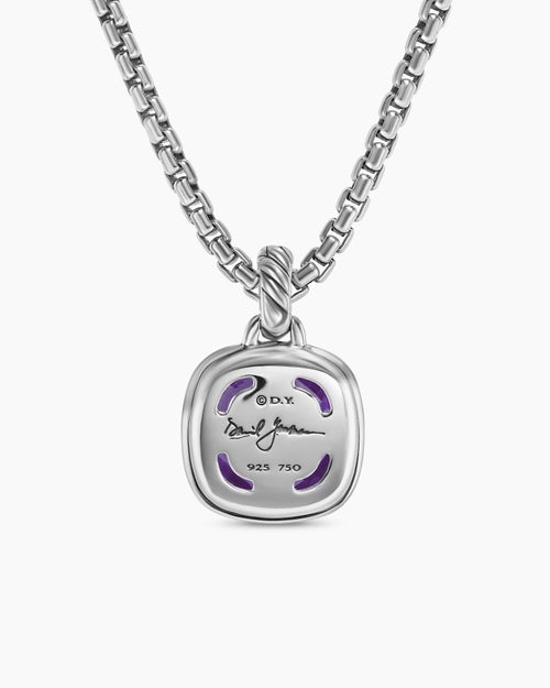 Womens Albion® Pendant in Sterling Silver with 18K Yellow Gold and Amethyst, 11mm