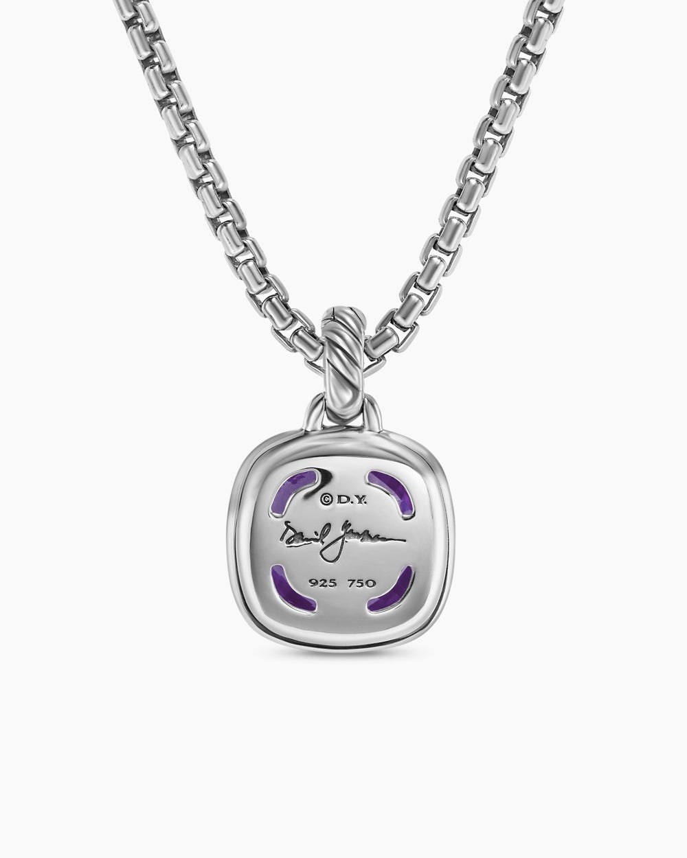 Womens Albion® Pendant in Sterling Silver with 18K Yellow Gold and Amethyst, 11mm