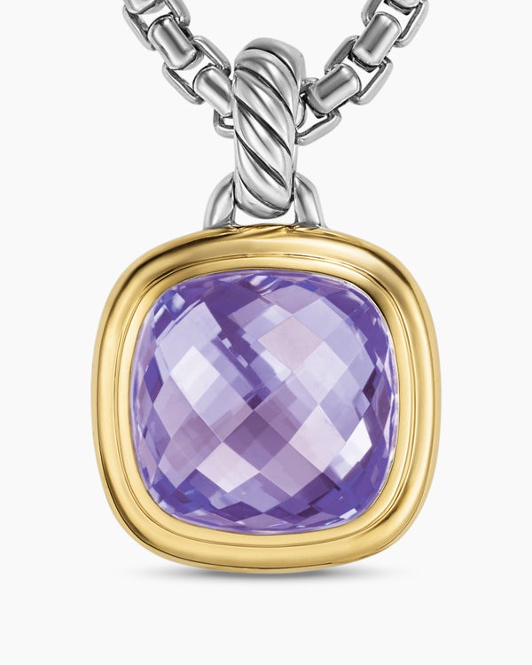 Albion® Pendant in Sterling Silver with 18K Yellow Gold and Amethyst, 11mm