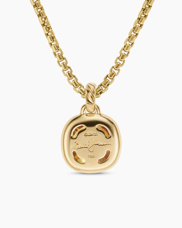 Albion® Pendant in 18K Yellow Gold with Citrine and Diamonds, 11mm