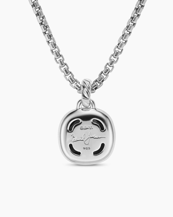 Albion® Pendant in Sterling Silver with Black Onyx and Diamonds, 11mm