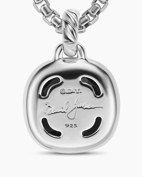 Albion® Pendant in Sterling Silver with Black Onyx and Diamonds, 11mm