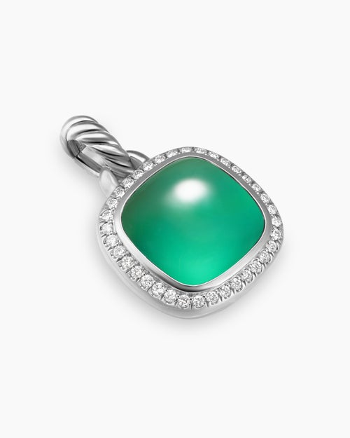 Womens Albion® Pendant in Sterling Silver with Lagoon Orchid and Diamonds, 11mm