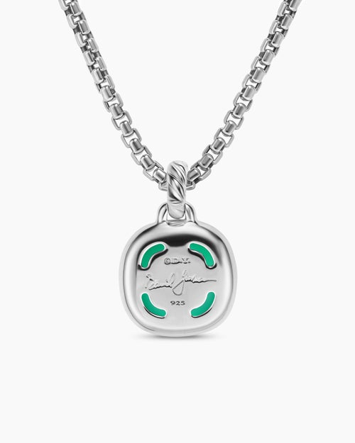Womens Albion® Pendant in Sterling Silver with Lagoon Orchid and Diamonds, 11mm