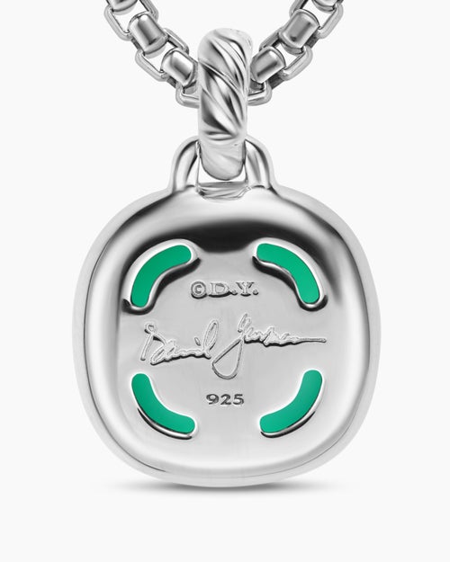 Womens Albion® Pendant in Sterling Silver with Lagoon Orchid and Diamonds, 11mm