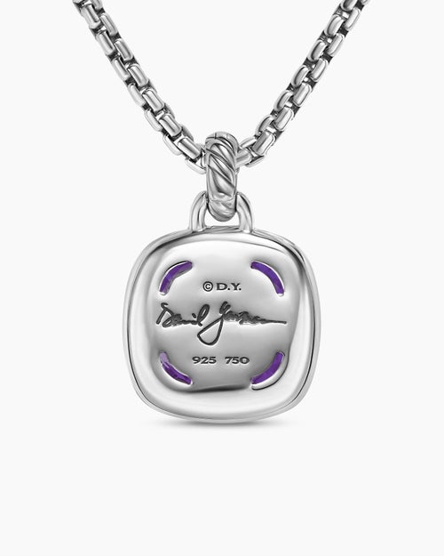 Womens Albion® Pendant in Sterling Silver with 18K Yellow Gold and Amethyst, 15mm