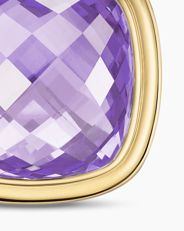 Albion® Pendant in Sterling Silver with 18K Yellow Gold and Amethyst, 15mm