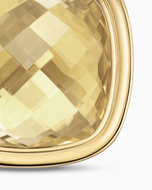 Womens Albion® Pendant in Sterling Silver with 18K Yellow Gold and Champagne Citrine, 15mm