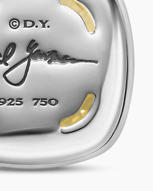 Womens Albion® Pendant in Sterling Silver with 18K Yellow Gold and Champagne Citrine, 15mm