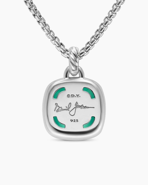 Womens Albion® Pendant in Sterling Silver with Lagoon Orchid and Diamonds, 15mm