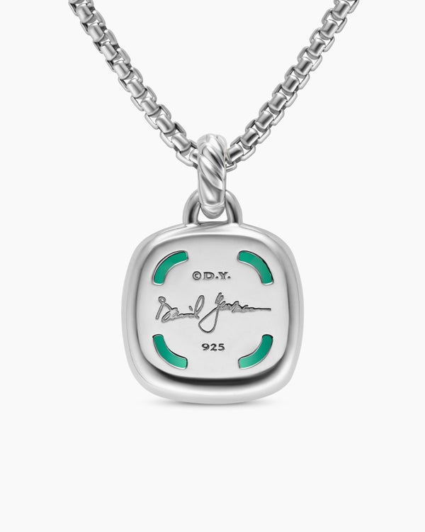 Albion® Pendant in Sterling Silver with Lagoon Orchid and Diamonds, 15mm