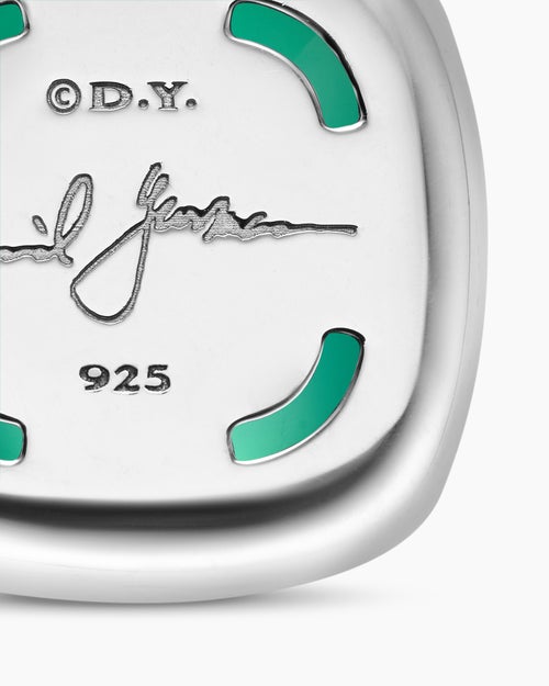 Womens Albion® Pendant in Sterling Silver with Lagoon Orchid and Diamonds, 15mm