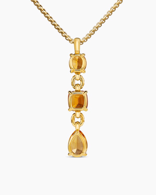Marbella Y Pendant in 18K Yellow Gold with Citrine and Madeira Citrine, 57.8mm
