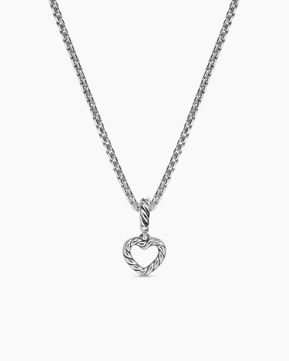 Amulette cœur ouvert à micro pavé en argent sterling avec diamants, 6,8 mm femmes