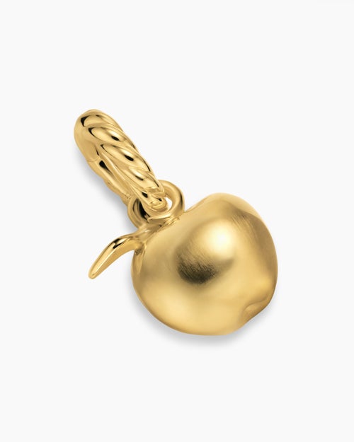 Womens Petite Apple Amulet in 18K Yellow Gold, 10mm