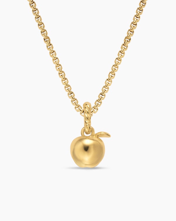 Petite Apple Amulet in 18K Yellow Gold, 10.1mm