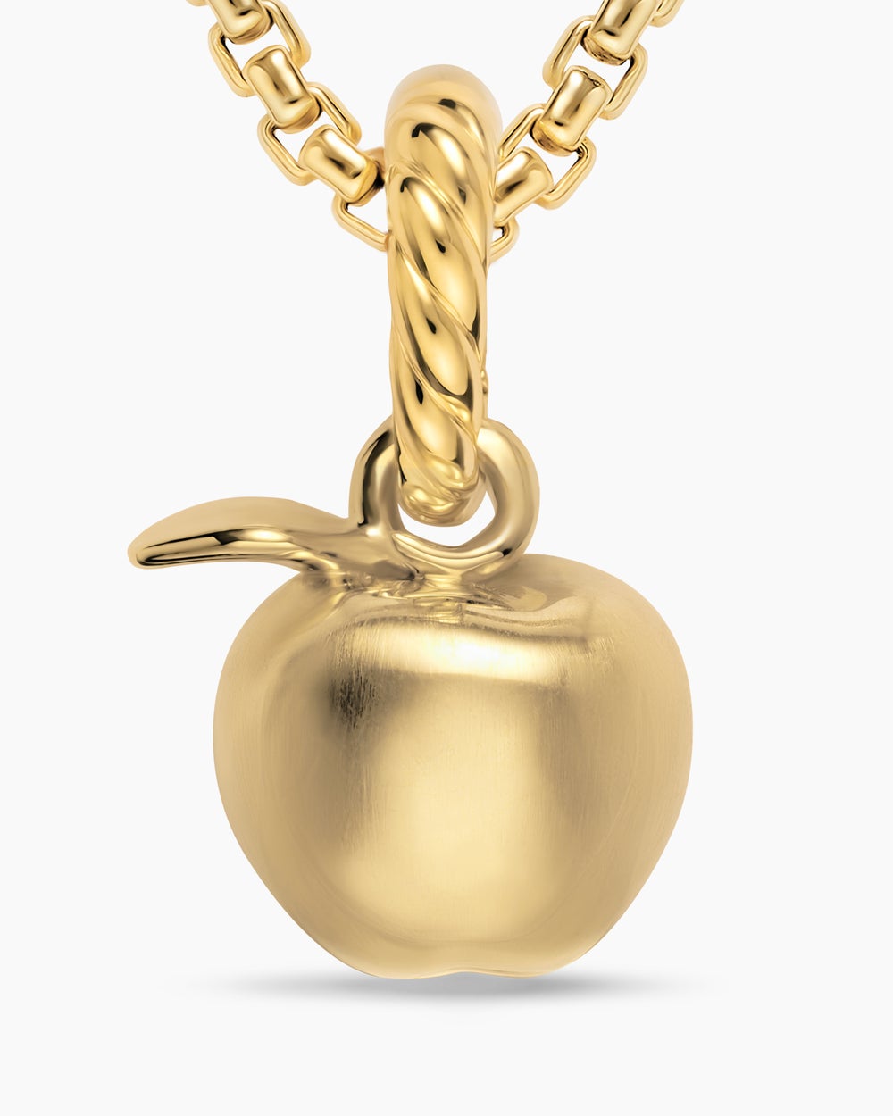 Womens Petite Apple Amulet in 18K Yellow Gold, 10mm