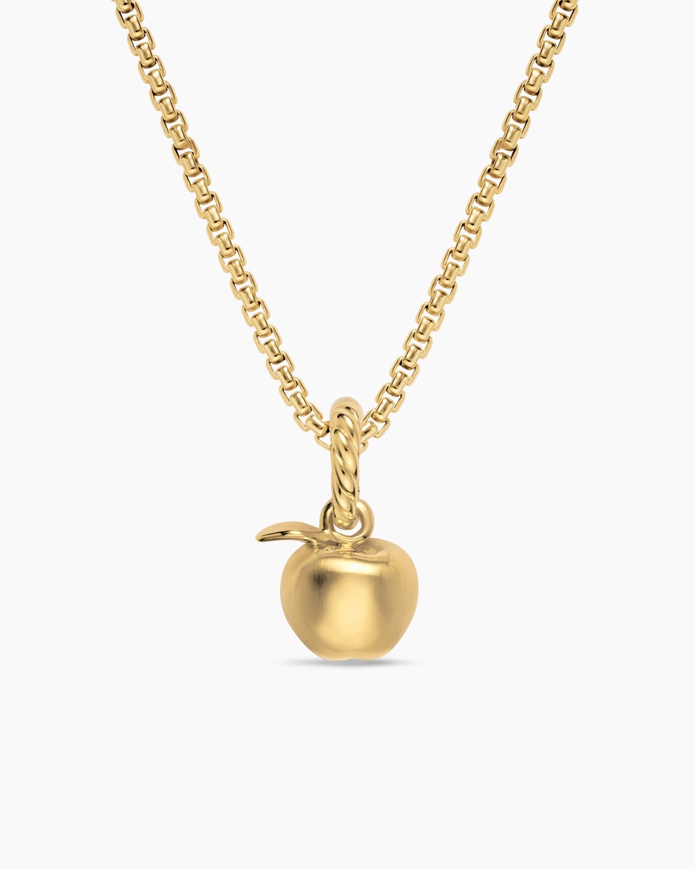 Womens Petite Apple Amulet in 18K Yellow Gold, 10mm