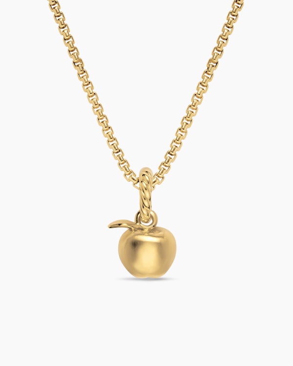Petite Apple Amulet in 18K Yellow Gold, 10.1mm