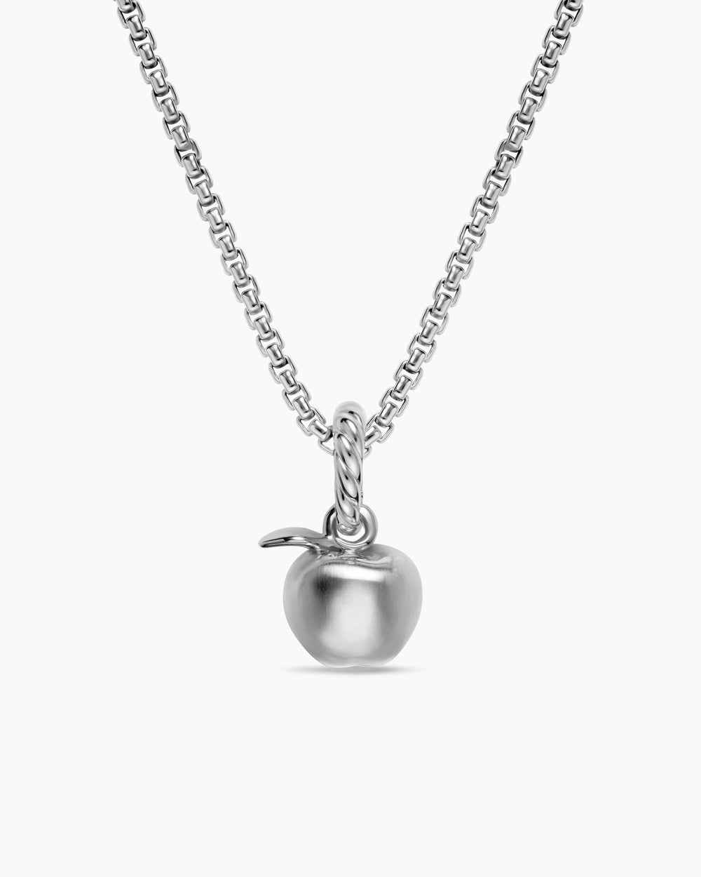 Womens Petite Apple Amulet in Sterling Silver, 10mm