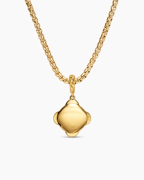 Womens Cable Collectibles® DY Logo Amulet in 18ct Yellow Gold with Diamonds, 13.7mm