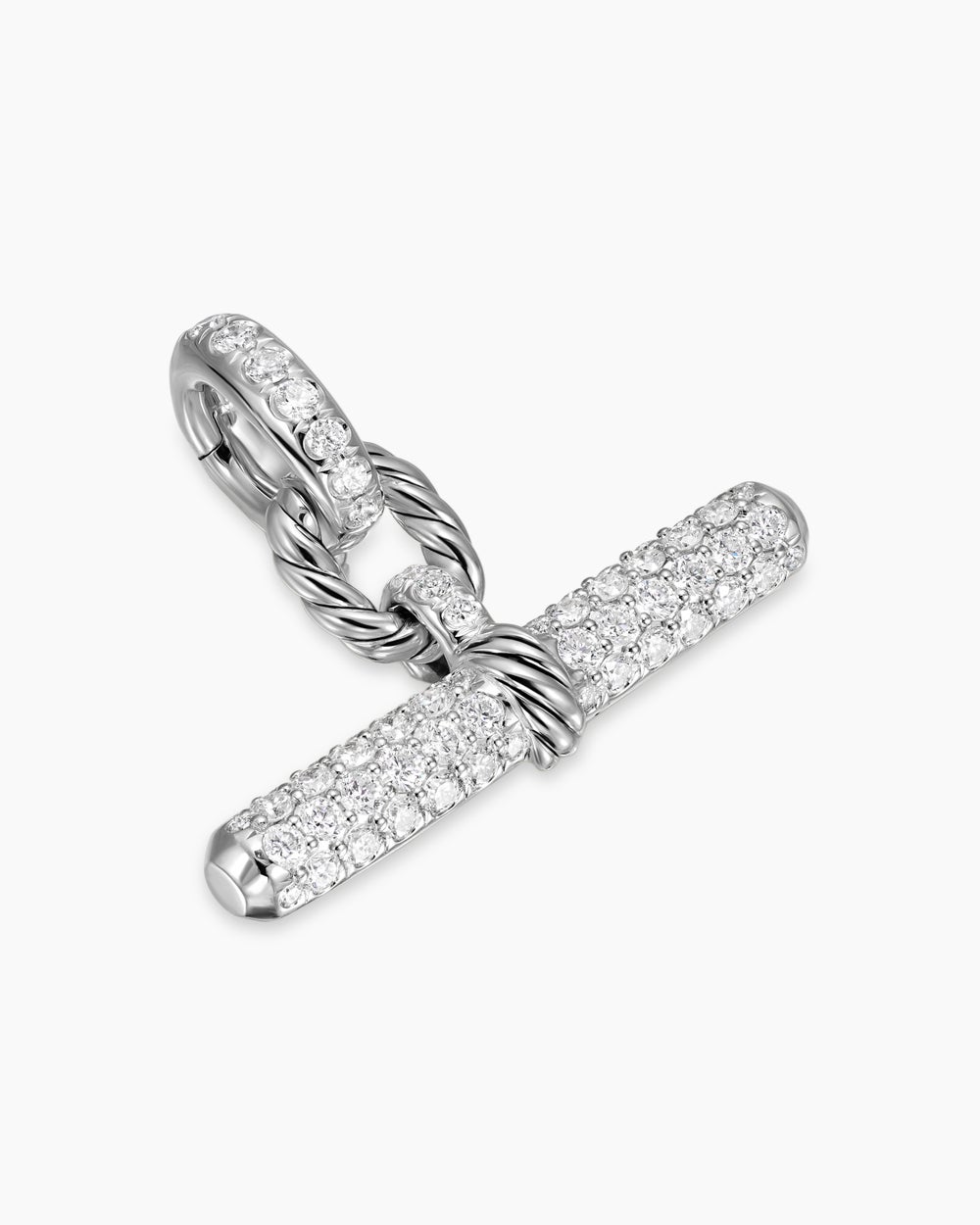Pendentif à fermoir en T DY Madison® en argent sterling avec diamants, 20,2 mm femmes