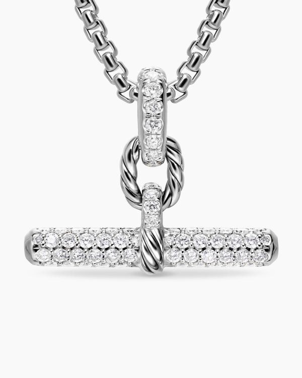 DY Madison® Toggle Pendant in Sterling Silver with Diamonds, 20.2mm