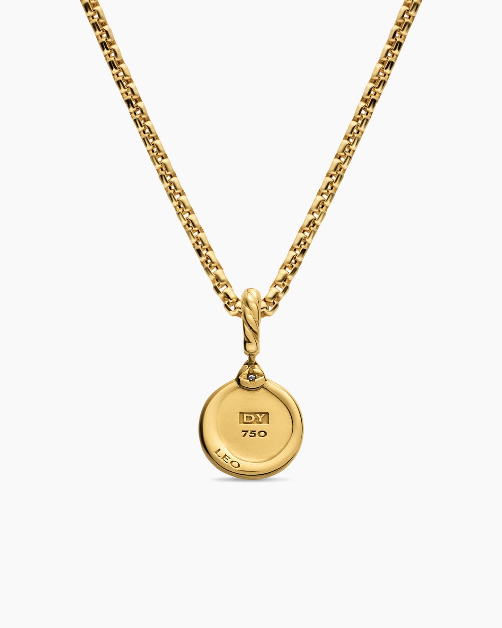 Womens Petite Leo Amulet in 18K Yellow Gold with Diamond, 10.4mm