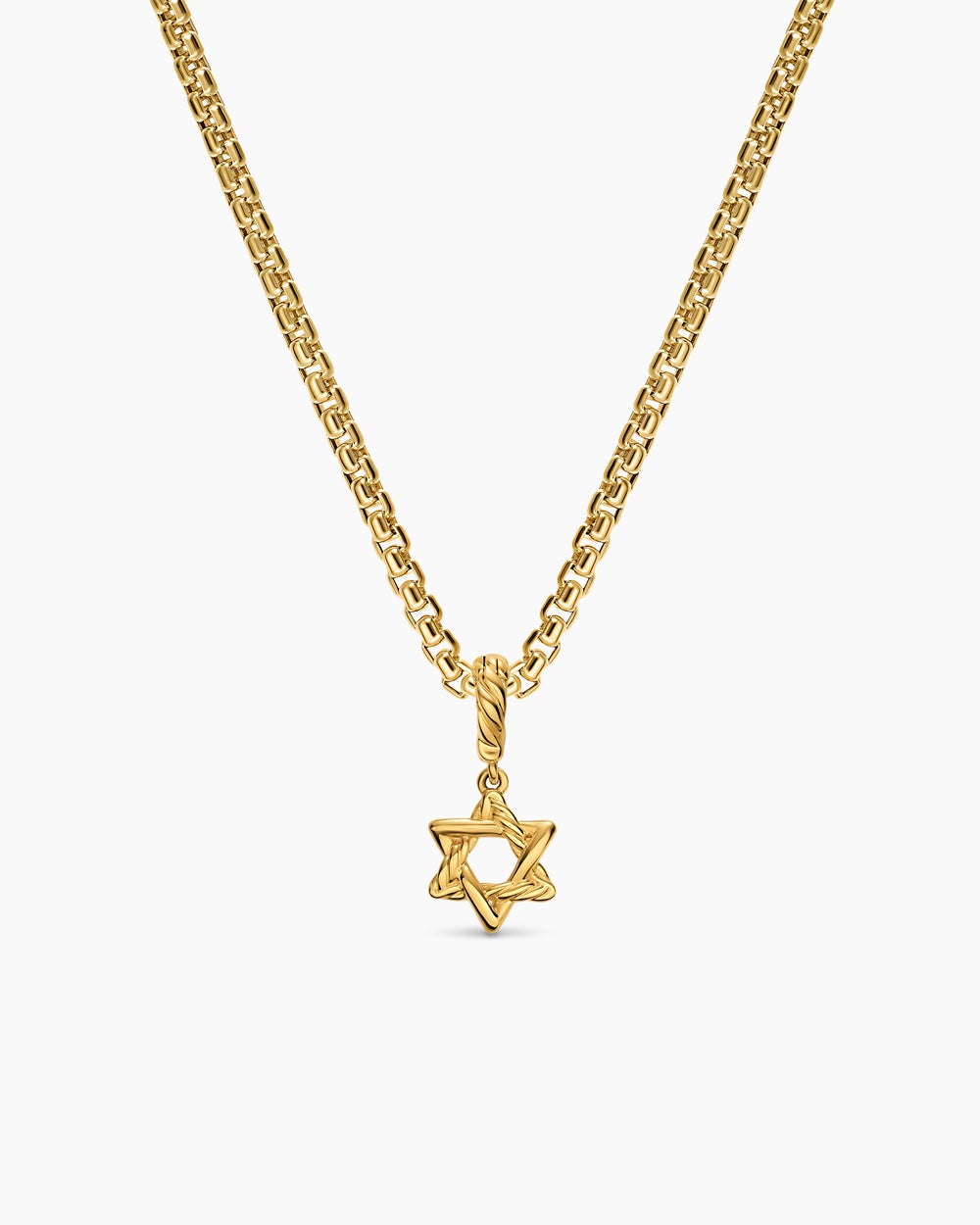 Womens Star of David Amulet in 18ct Yellow Gold, 8.2mm