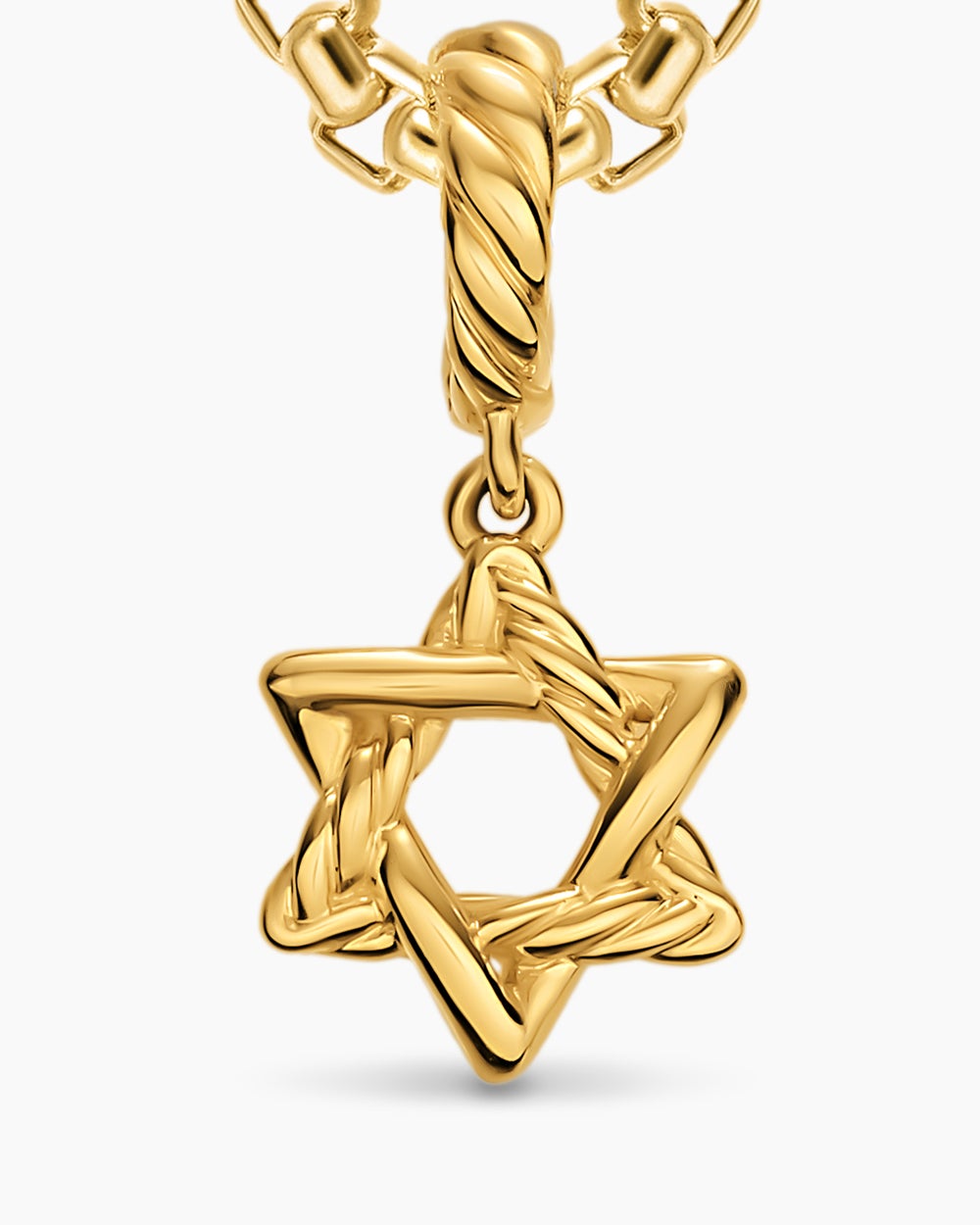 Womens Star of David Amulet in 18ct Yellow Gold, 8.2mm